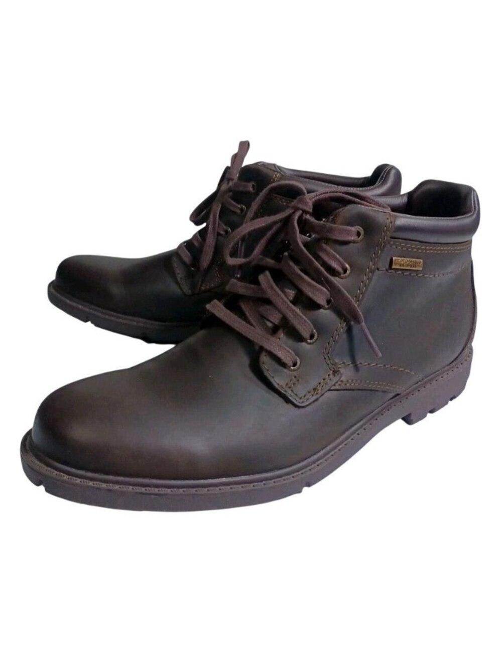 NEW Rockport Men's 10 Rugged Bucks Waterproof Chukka Boot DARK TAN COLOR